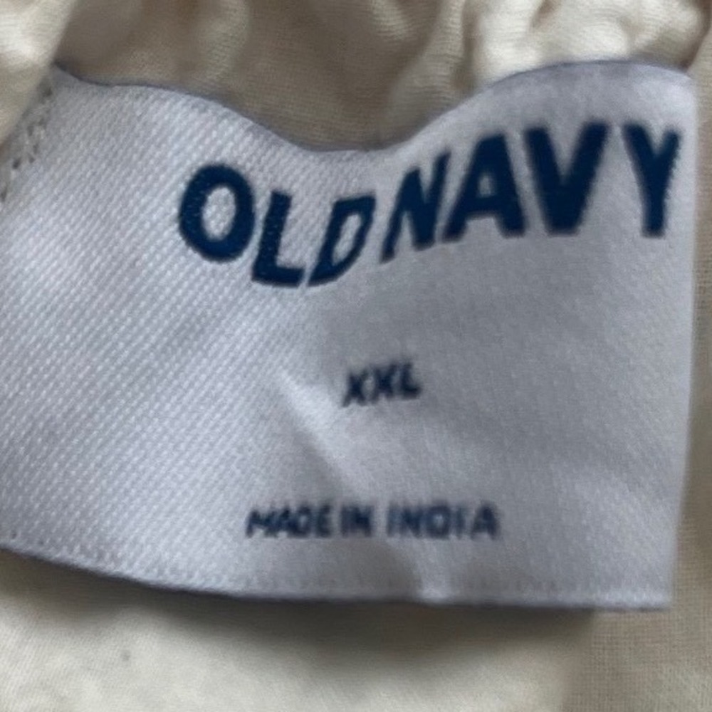 NWOT Old Navy XXL White Cotton Gauze Embroidered Boho Tiered Mini Dress Pockets - Picture 6 of 7